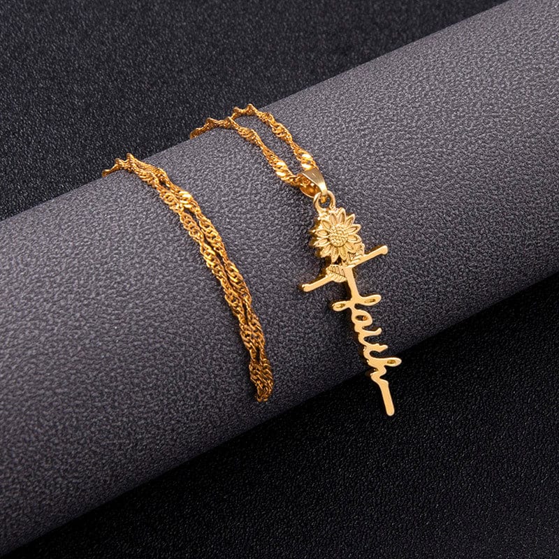 Sonnenblumen-Halskette "Faith" von Godisabove™