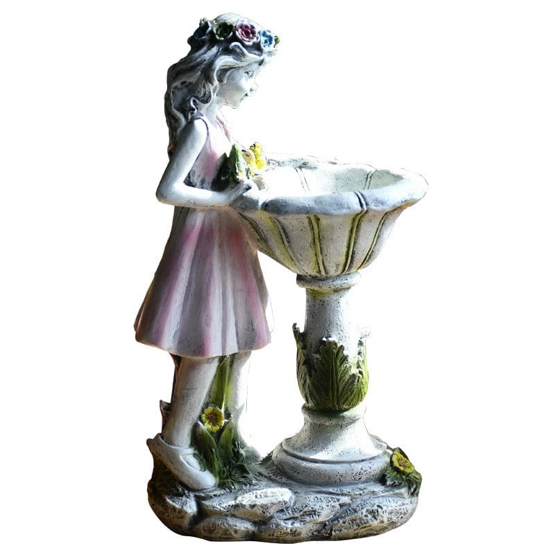 Garten Fee - Statue mit Solarstrom | Blumen Garten Dekoration