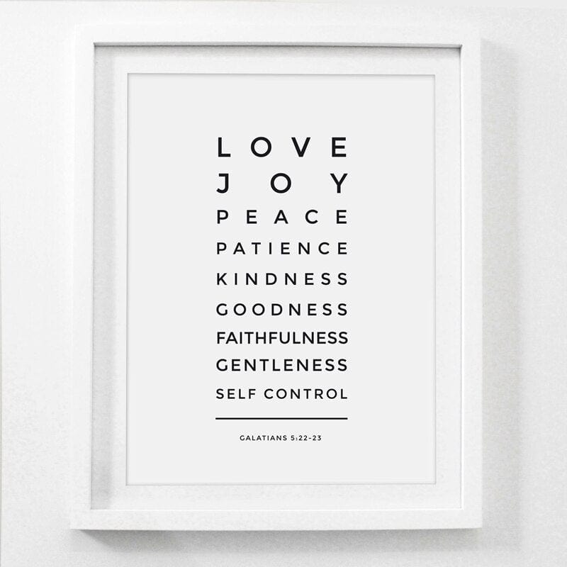 Lienzo hecho a mano de poesía bíblica Love & Joy by Godisabove™.