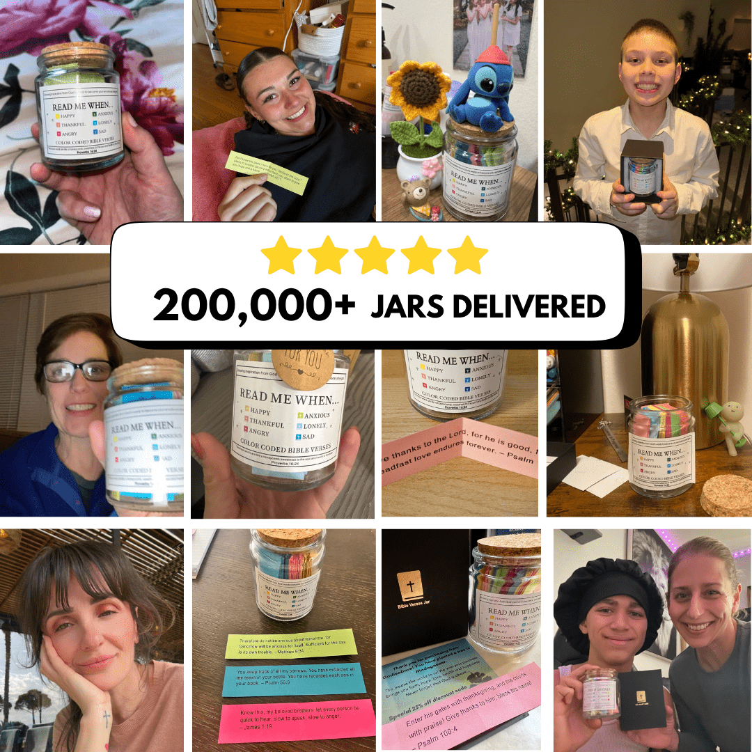 (Christmas Deal) Handmade 90 Day Bible Verses Jar Set
