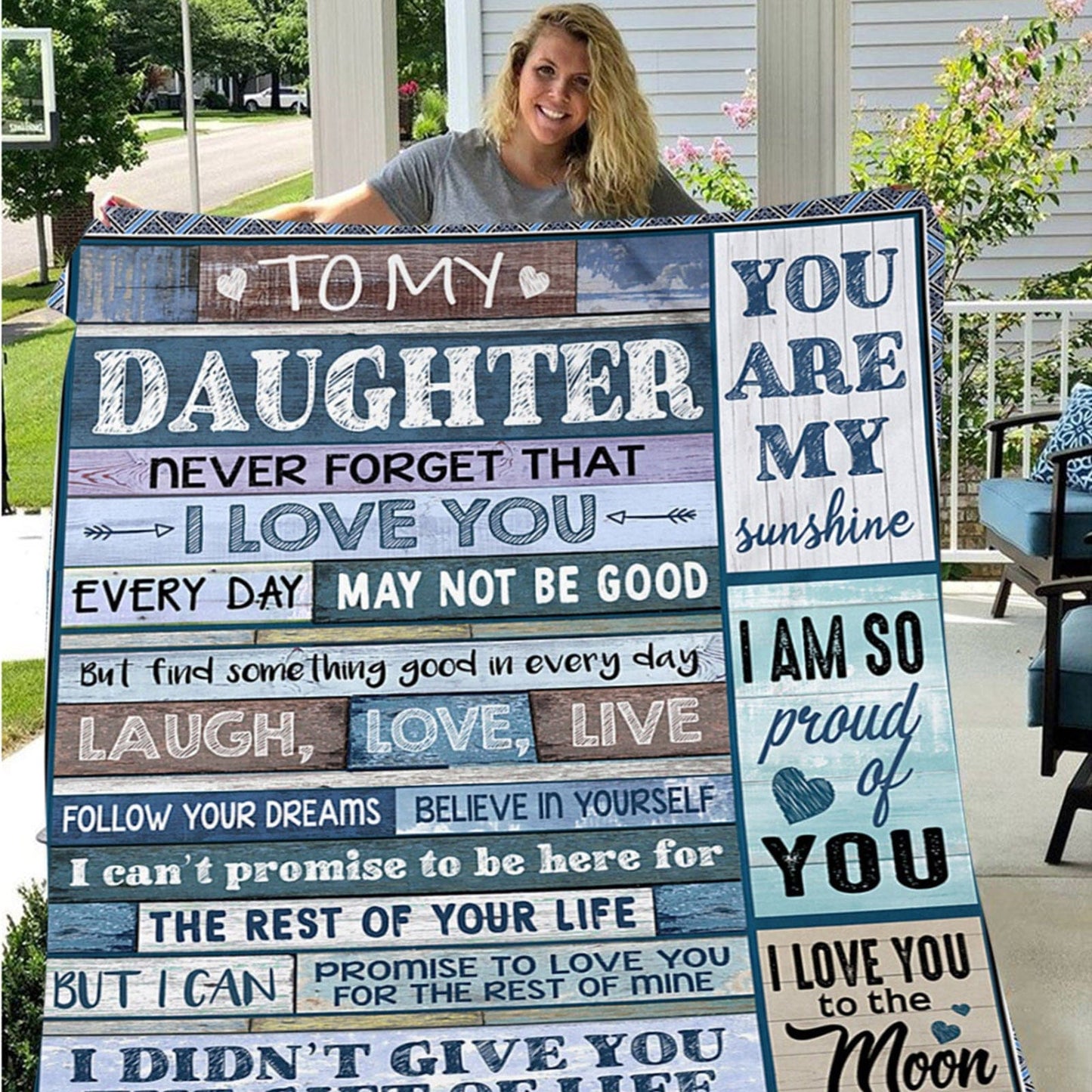 To My Daughter - Gifting Blankets by Godisabove™