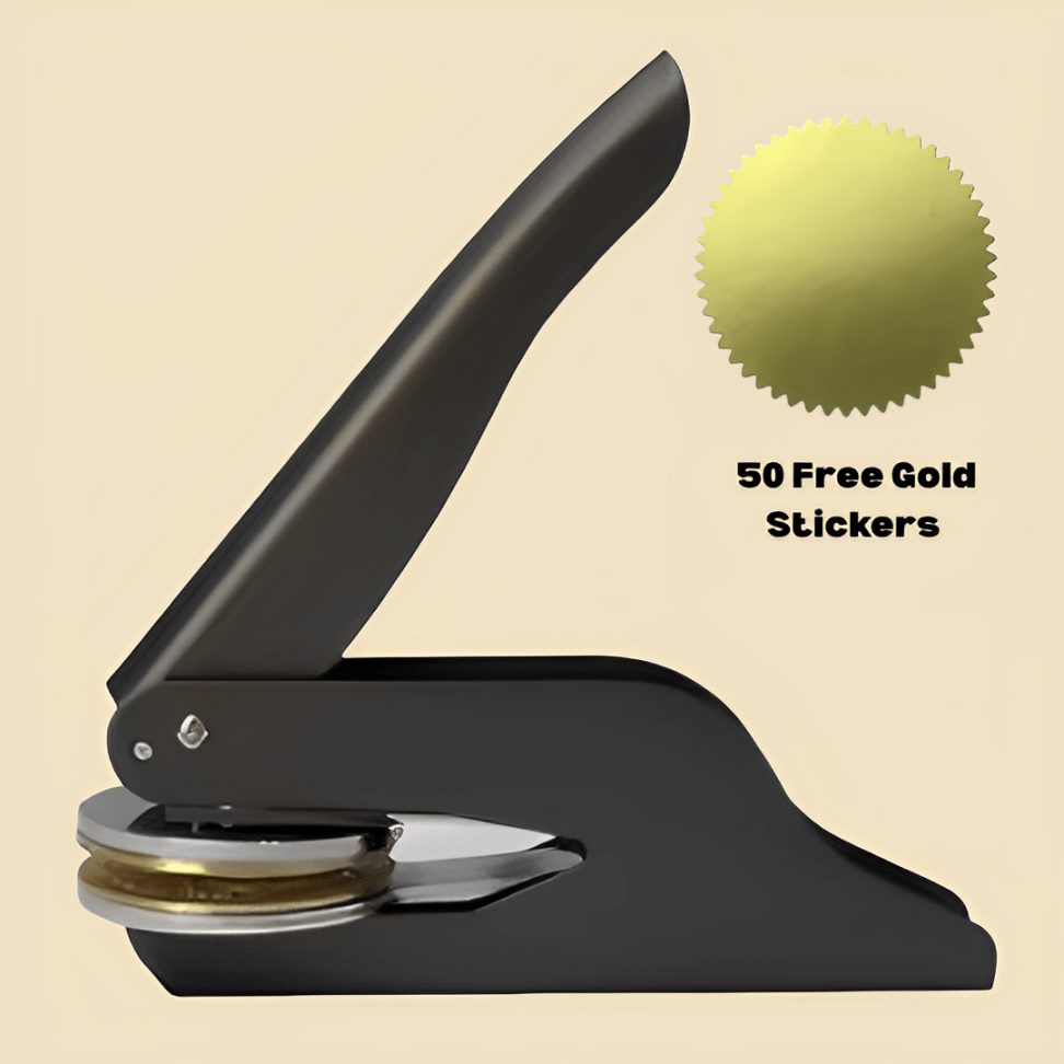 Godisabove™ Custom Book Embosser (Comes with free embosser gift box)