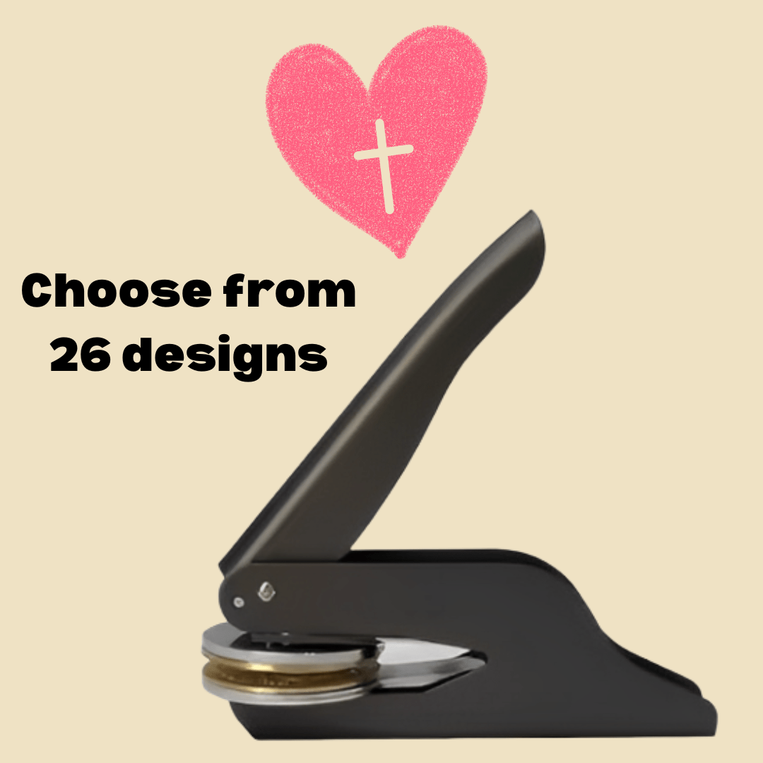 Godisabove™ Custom Book Embosser (Comes with free embosser gift box)