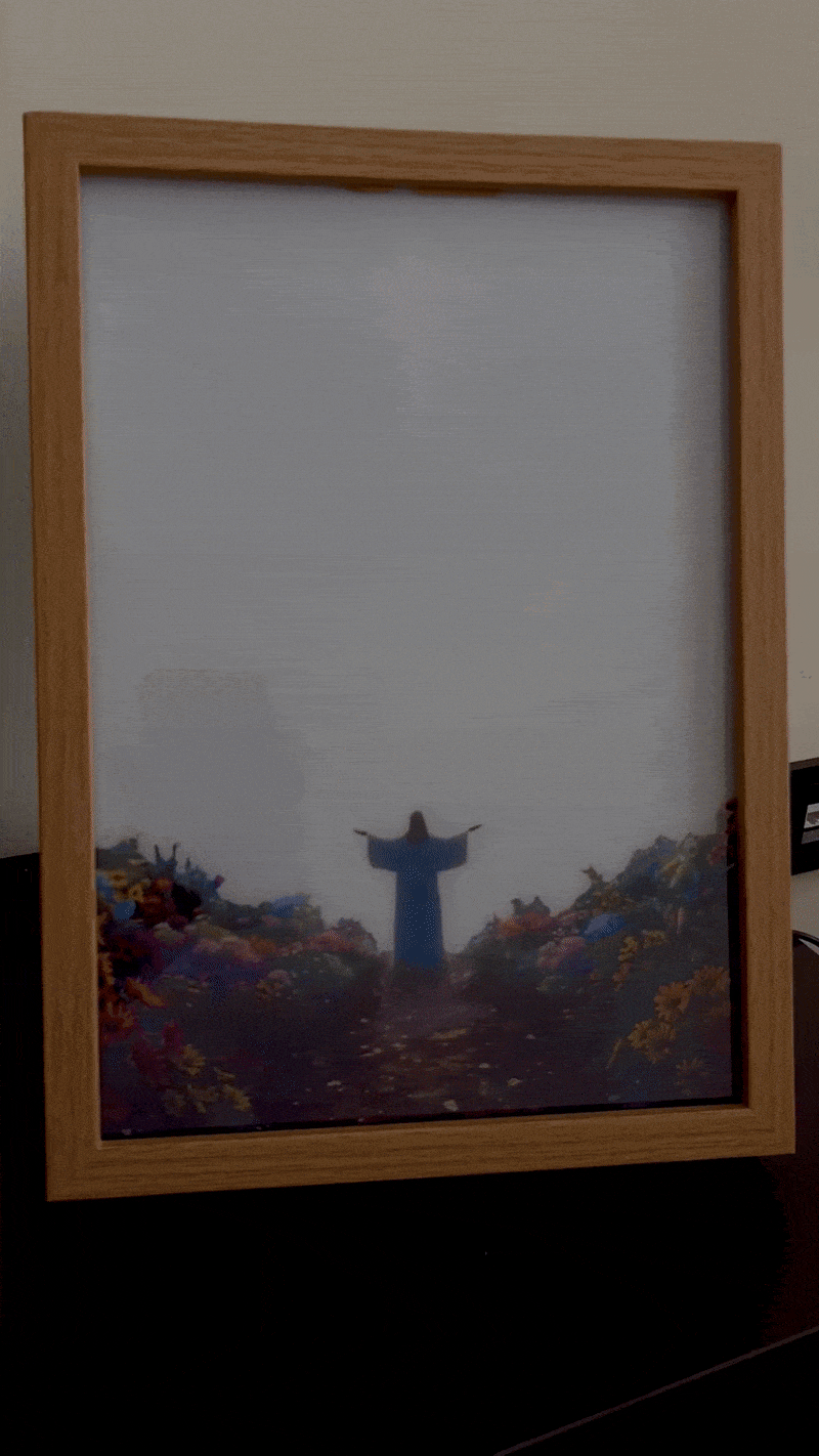"Geschichte von Jesus" Magische LED-Gemälde mit Rahmen
