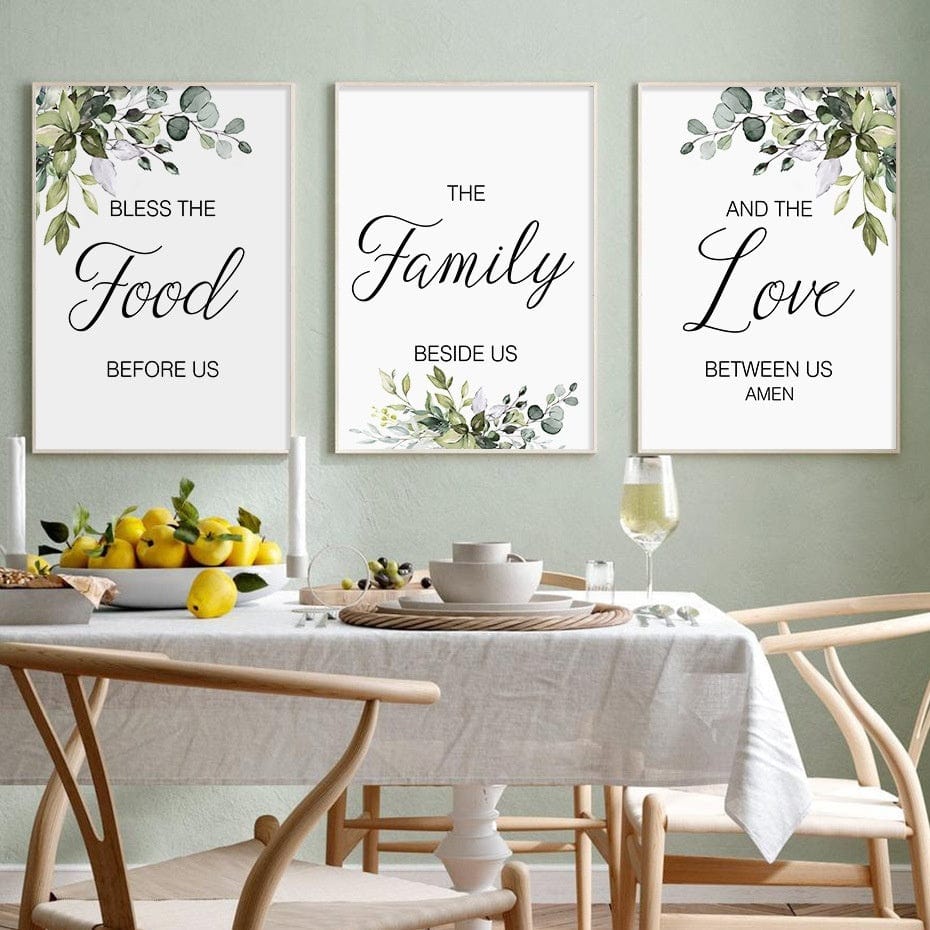 Lienzo hecho a mano (Food Family Love) by Godisabove™.