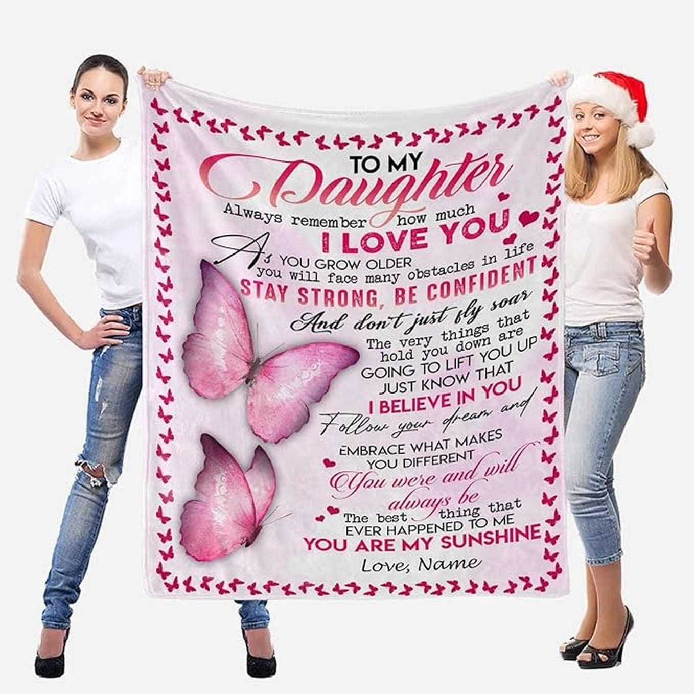 Stay Strong, Be Confident – To My Daughter Blanket by Godisabove™