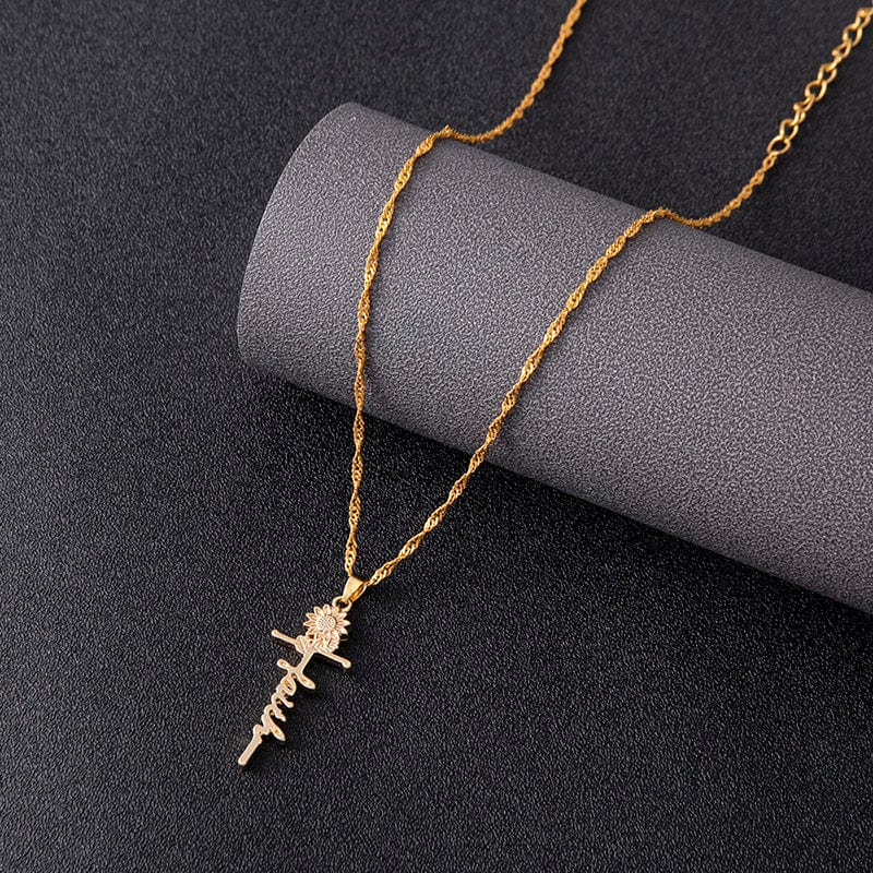 Sonnenblumen-Halskette "Faith" von Godisabove™