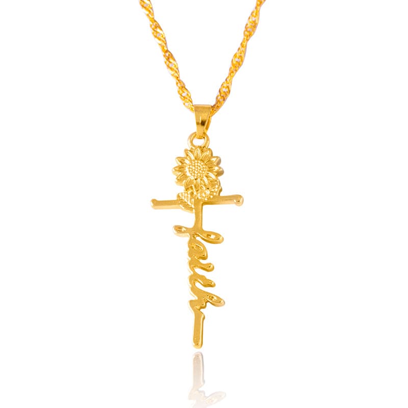 Sonnenblumen-Halskette "Faith" von Godisabove™