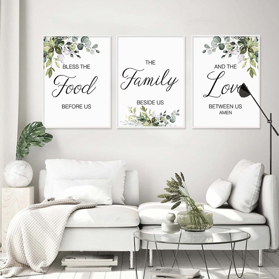 Lienzo hecho a mano (Food Family Love) by Godisabove™.