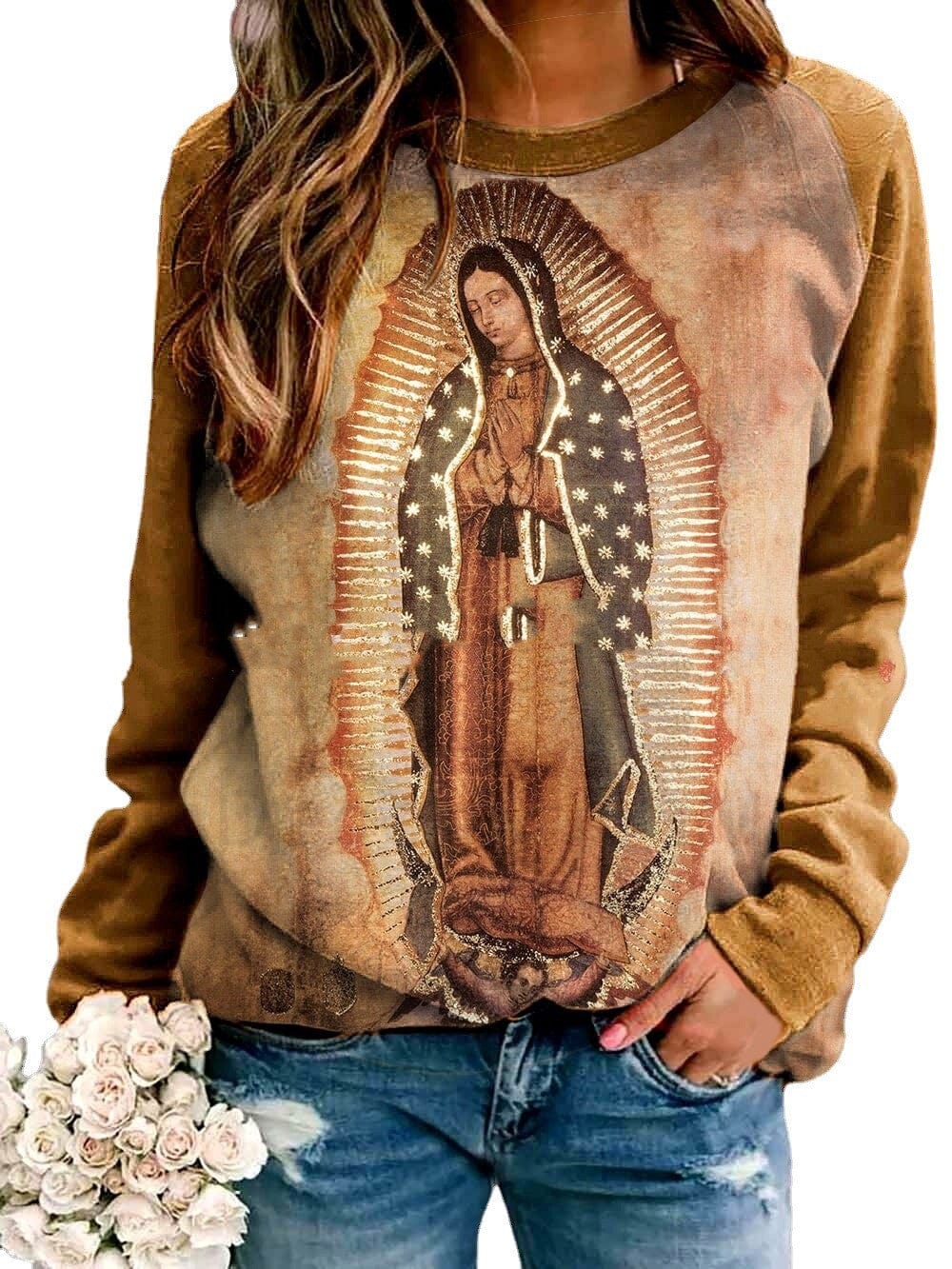 Khaki "Virgin Mary" Sweater by Godisabove™