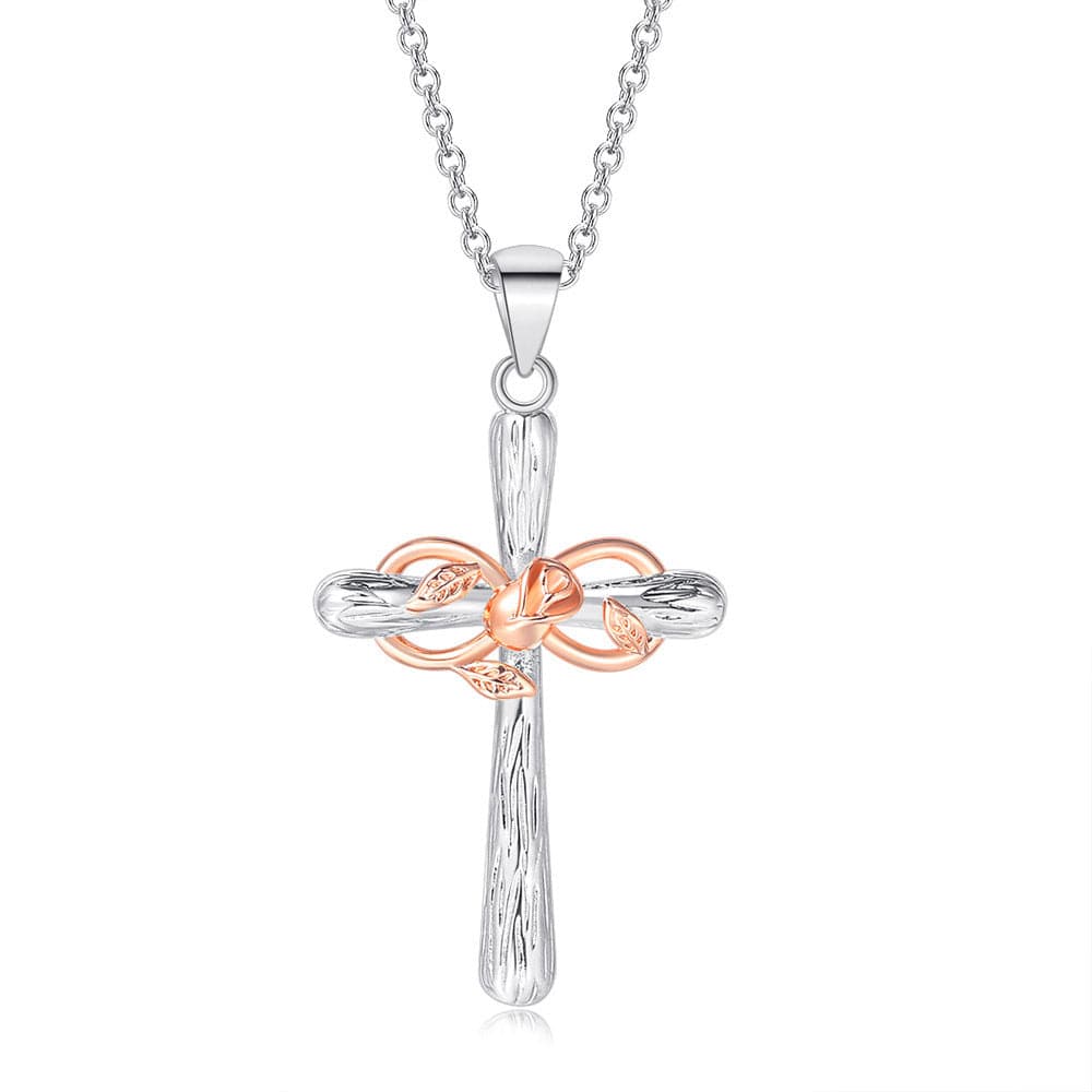 "Infinity Rose" Cross Necklace by Godisabove™