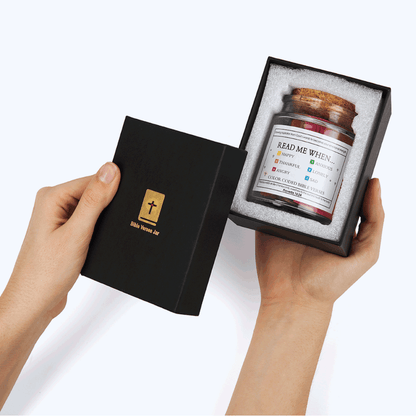 (GIFTING OFFER) Handmade 90 Day Bible Verses Jar (Comes With Christian Gift Box)