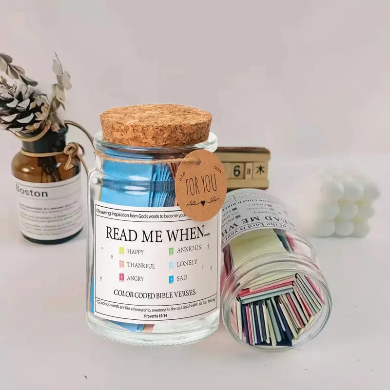 (GIFTING OFFER) Handmade 90 Day Bible Verses Jar (Comes With Christian Gift Box)