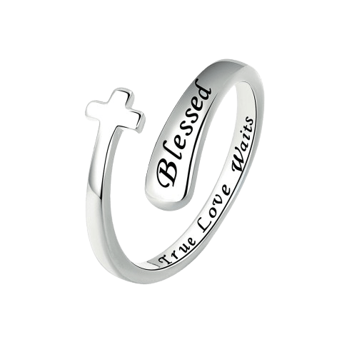 "TRUE LOVE WAITS" Blessed Christian Ring by Godisabove™