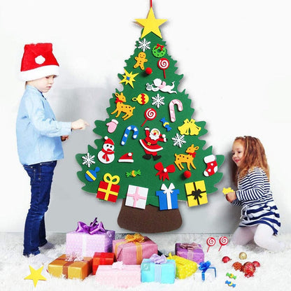 DIY Felt Christmas Tree For Kids (0-15 Years) - (32 Piece Christmas Gift Bundle)