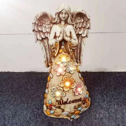 Handmade LED Angel Statue (Solar Powered)