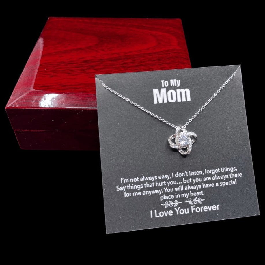 "To My Mom" Gift Necklace & I Love You Card