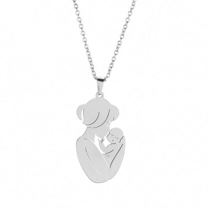 Mother & Baby Necklace in Sterling Silver by Godisabove™