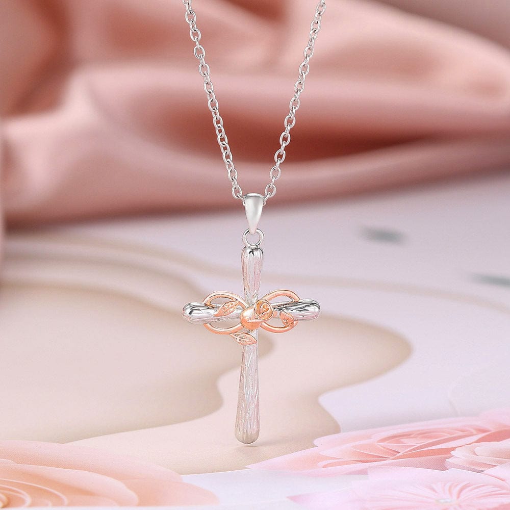 "Infinity Rose" Cross Necklace by Godisabove™