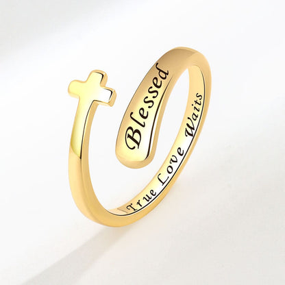 "TRUE LOVE WAITS" Blessed Christian Ring by Godisabove™