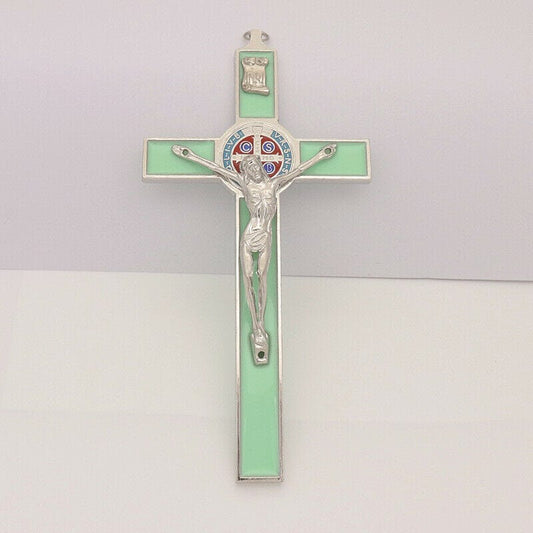 Glowing Wall Cross – St. Benedict Protection by Godisabove™