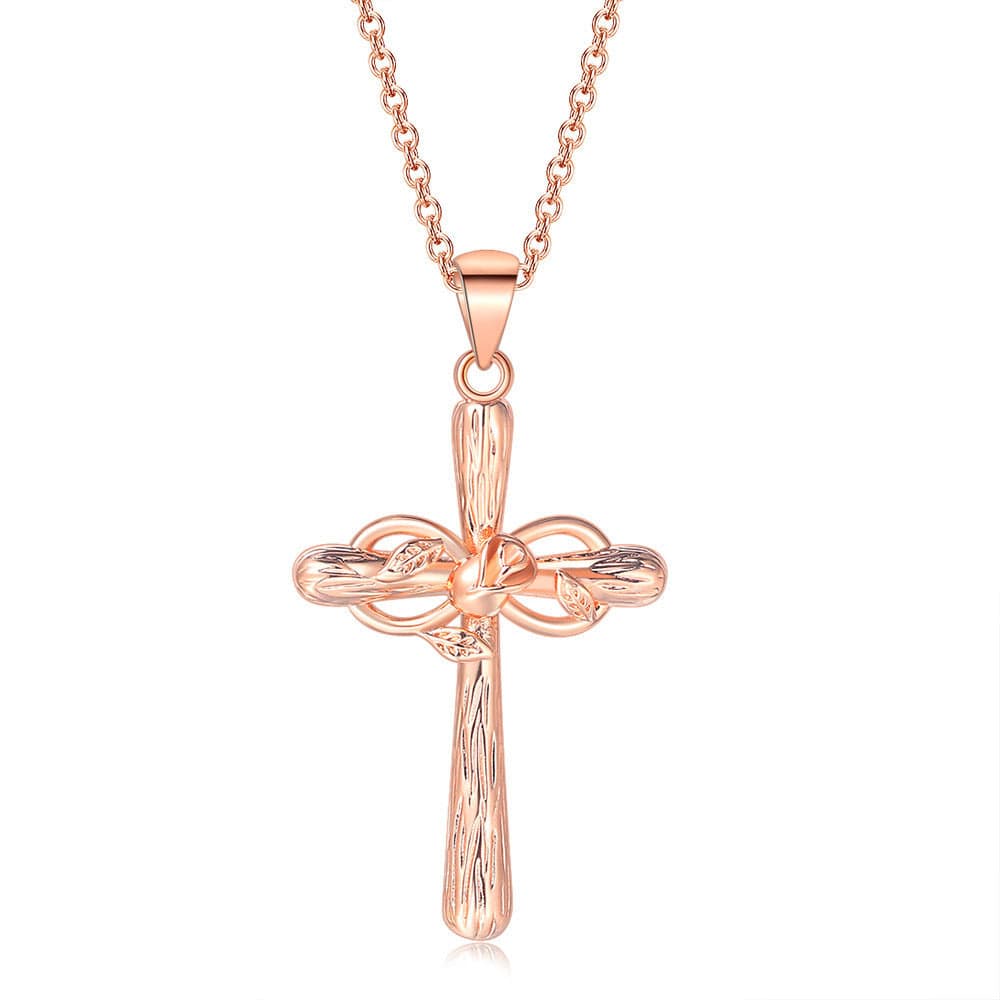 "Infinity Rose" Cross Necklace by Godisabove™