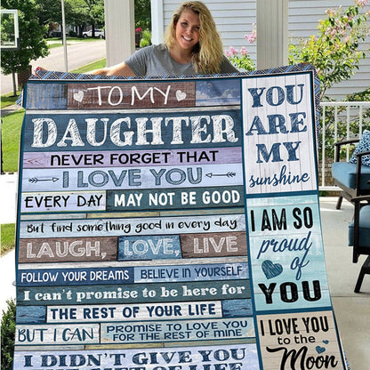 To My Daughter - Gifting Blankets by Godisabove™