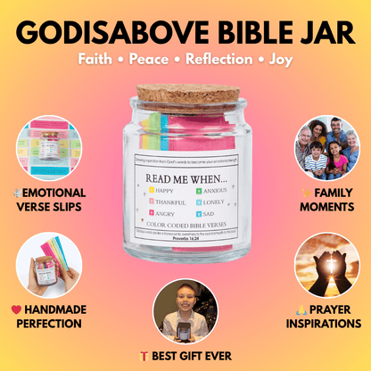 (Christmas Deal) Handmade 90 Day Bible Verses Jar Set
