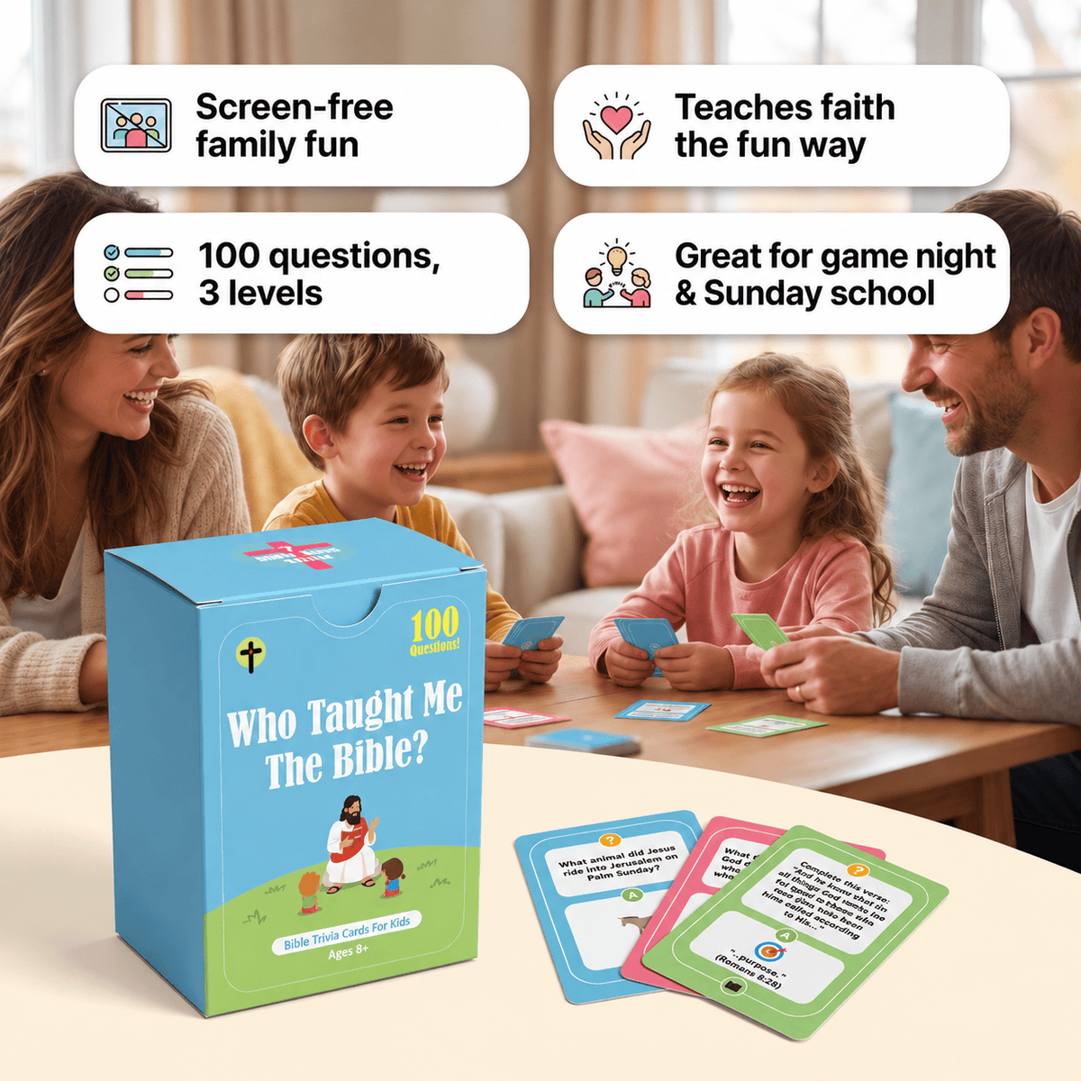 Bible Trivia Game for Kids & Families | 100+ Questions