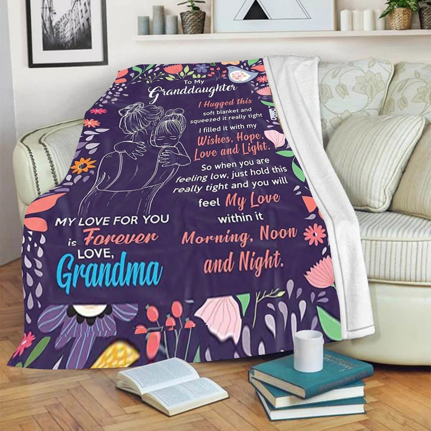 Forever Love – Grandma to Granddaughter Blanket by Godisabove™