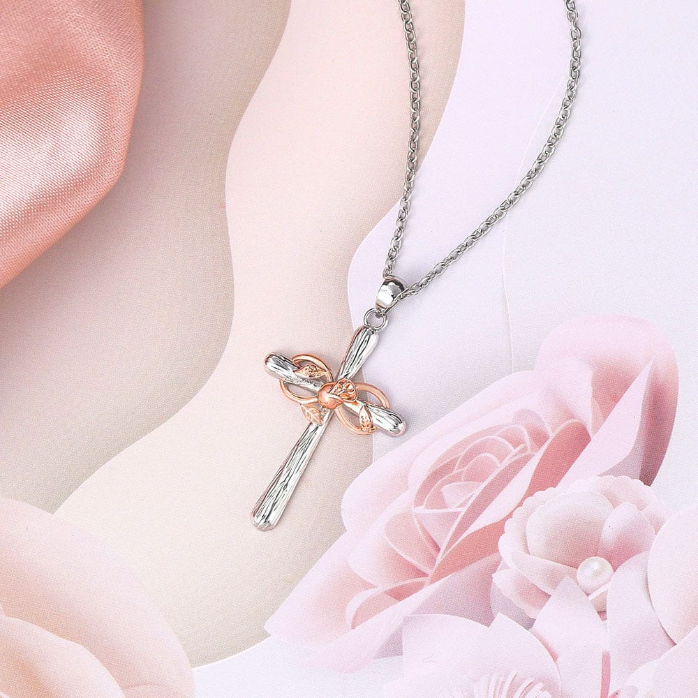 "Infinity Rose" Cross Necklace by Godisabove™