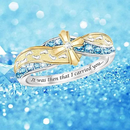 "It Was Then That I Carried You" Handmade Christian Mother Ring by Godisabove™