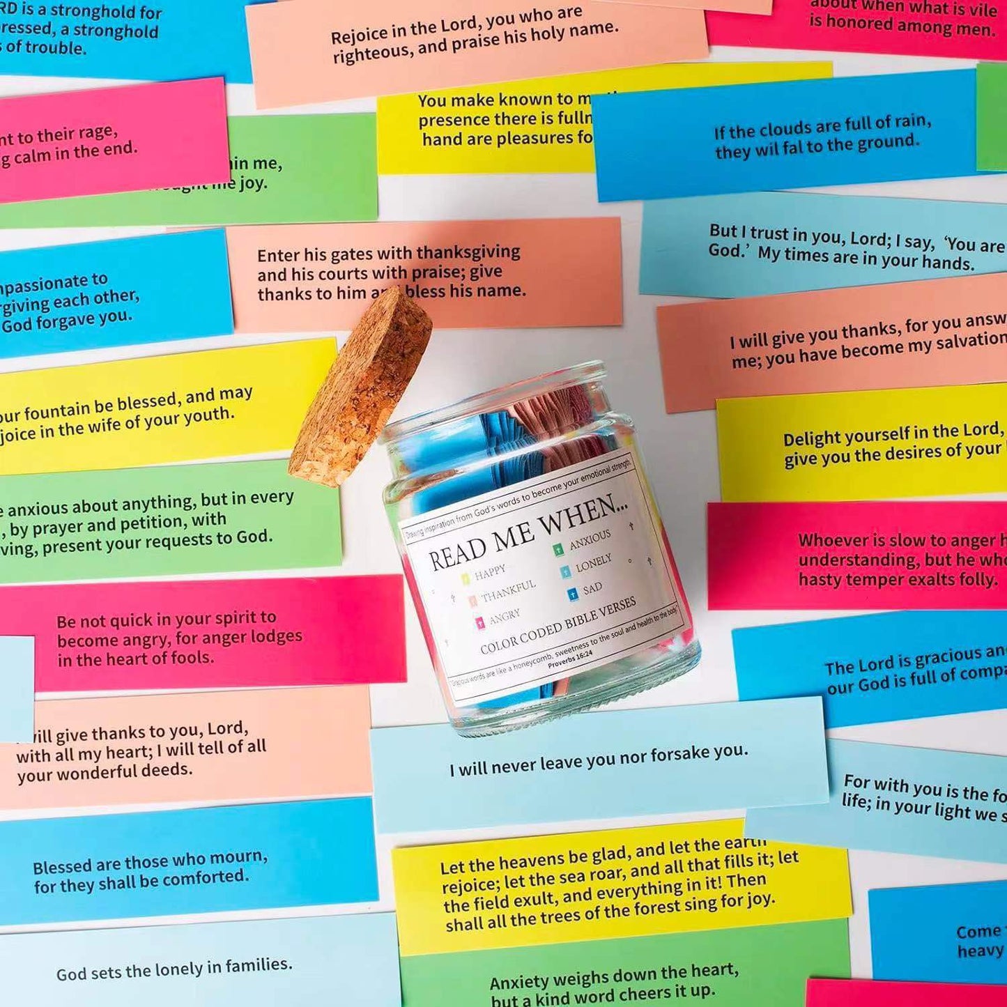 (GIFTING OFFER) Handmade 90 Day Bible Verses Jar (Comes With Christian Gift Box)
