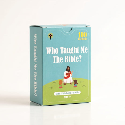Who Taught Me The Bible? Game cards for kids (100+ Unique Questions)