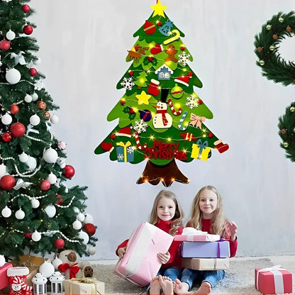 DIY Felt Christmas Tree For Kids (0-15 Years) - (32 Piece Christmas Gift Bundle)