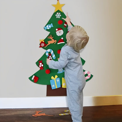 DIY Felt Christmas Tree For Kids (0-15 Years) - (32 Piece Christmas Gift Bundle)