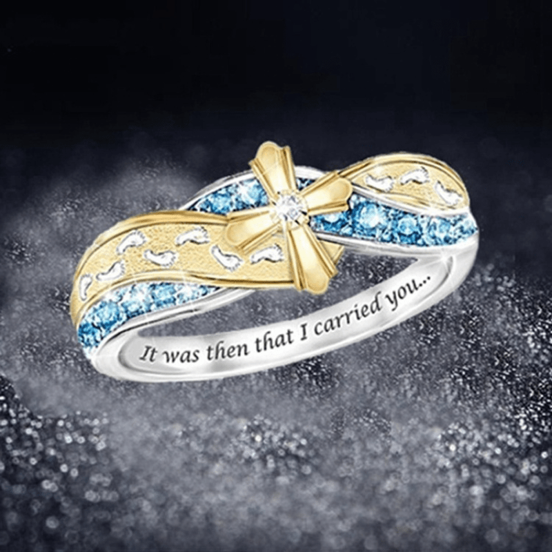 "It Was Then That I Carried You" Handmade Christian Mother Ring by Godisabove™