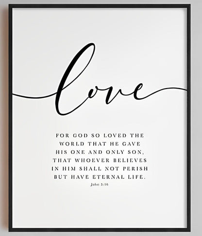 Handmade (Faith Hope Love) Bible Verse Canvas by Godisabove™