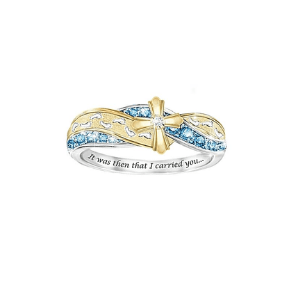 "It Was Then That I Carried You" Handmade Christian Mother Ring by Godisabove™