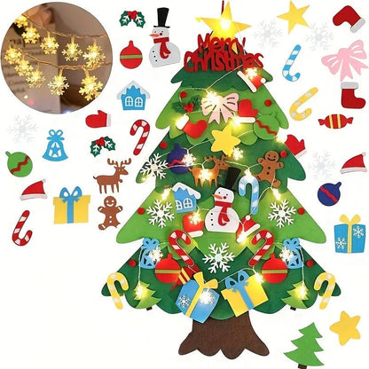 DIY Felt Christmas Tree For Kids (0-15 Years) - (32 Piece Christmas Gift Bundle)