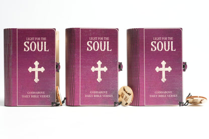 (GIFTING OFFER) Handmade Wooden Box 90 Day Bible Verses (Comes With Christian Gifts)