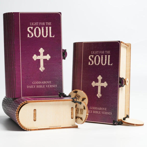 Wooden Bible Box | 90 Day Bible Verses (Comes With Free Gifts)
