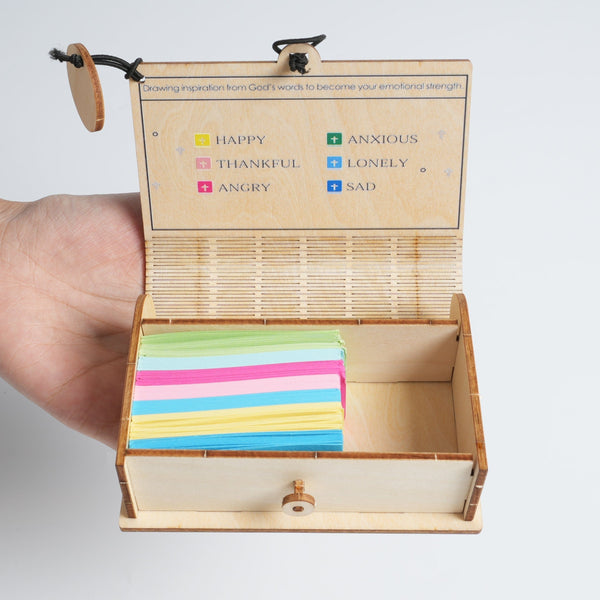 Wooden Bible Box | 90 Day Bible Verses (Comes With Free Gifts)