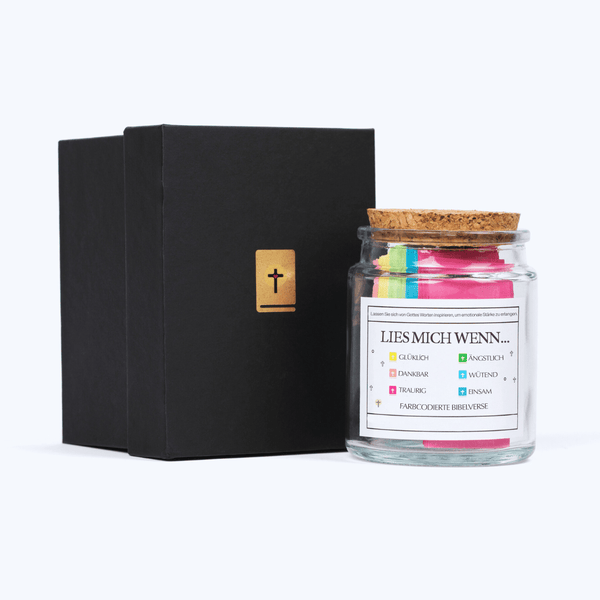 (German) Handgemachte 90 Tage Bibel Verse Jar (Kommt mit Christlichen Geschenk-Box)
