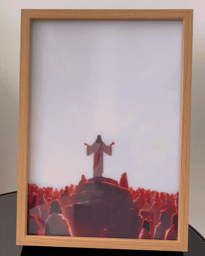 "Geschichte von Jesus" Magische LED-Gemälde mit Rahmen