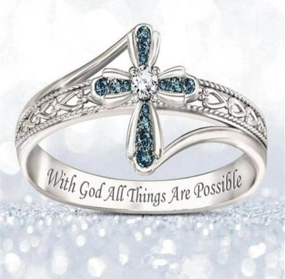 "With God All Things Are Possible" Handmade Christian Ring by Godisabove™