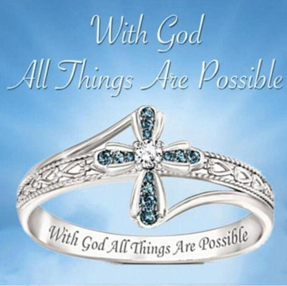 "With God All Things Are Possible" Handmade Christian Ring by Godisabove™