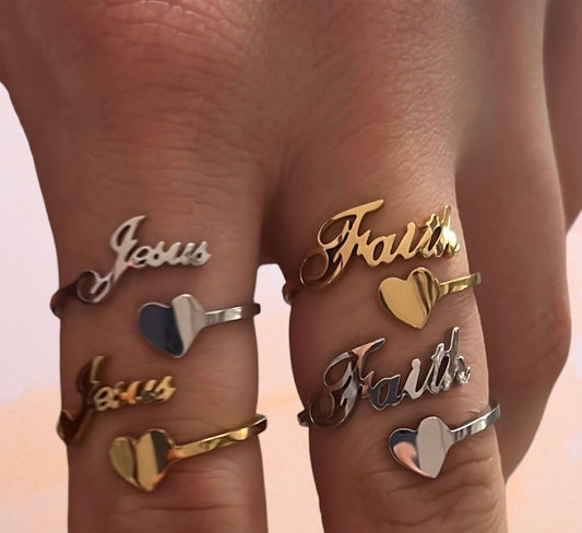 "Jesus Come To My Heart" Faith Rings by Godisabove™