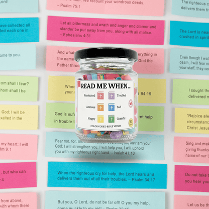 Hand Rolled 90 Day Bible Verses Jar (Comes With Christian Gift Box) (GIFTING OFFER)