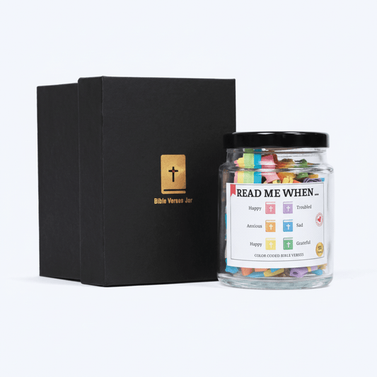 Hand Rolled 90 Day Bible Verses Jar (Comes With Christian Gift Box) (GIFTING OFFER)